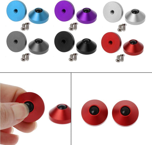 2Pcs Mechanical Keyboard Feet Anodized CNC Aluminum with Screws for Different Keyboards