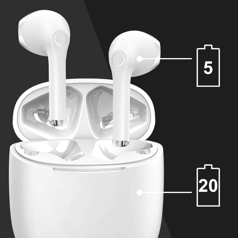 yobola Wireless Earbuds, Mini Bluetooth Headphones for Running/Fitness, 25Hrs Playtime, IPX5 Waterproof, Touch Control,