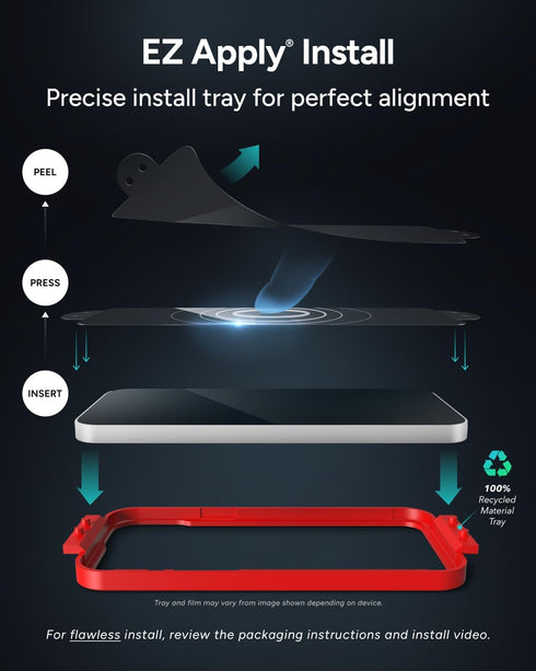 ZAGG Glass Elite Google Pixel 9 Pro Fold Screen Protector (Front Screen Only) – Ultra-Strong Tempered Glass, Recycled