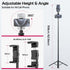 ULANZI MT-70 63" 2 360 Extendable Tripod, Selfie Stick Vlog Tripod Stand with Phone Clips as Teleprompter, Rotate
