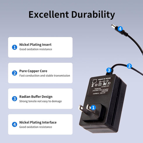 18V AC DC Power Supply Adapter 18Volt 1 Amp Charger DC 18V 1A Power Cord with 8 Interchangeable Jacks for 100mA 200mA 300mA 400mA 500mA 600mA 800mA 900mA 1000mA Electronics