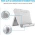 Cell Phone Multi-Angle Stand Holder - White Cradle Organizer Charger Station for Tablet, Desktop, Bed, Office, School,