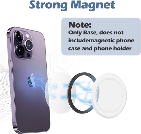 Frosted Magnetic Base for PopSocket Phone Grips Holder, Removable Stand for iPhone 15/14/13/12 Compatible