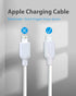 Gigastone 3ft Charging Cable for Apple Lightning Devices, 12W Fast Charge, 5-Pack, White, iPhone & iPad Compatible.