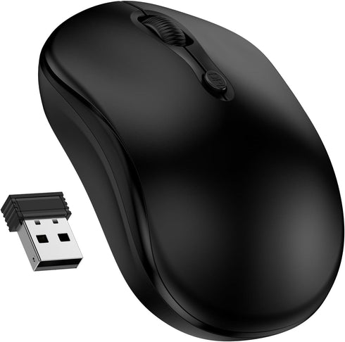 ABCPOW Wireless Mouse for Laptop Computer Mouse Wireless, 2.4GHz Computer Mice 3 Adjustable