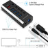 Powered USB Hub, RSHTECH USB 3 Hub with 4 USB 3.0 Data Ports + 1 Fast Charging Port, Individual On/Off Switches