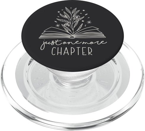 PopSockets PopGrip for MagSafe - Just One More Chapter Floral Book Lover Reading Design