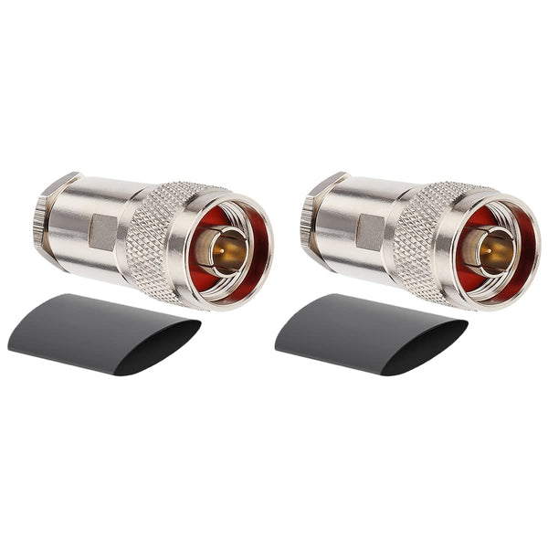 XRDS -RF 50 ohm N Male Connectors Clamp Plug Attach Adapter for LMR400 /KMR400 Cable Belden 9913 RG8 Cable Pack of 2