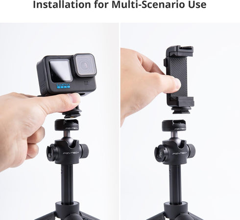 PGYTECH CapLock Extension Pole Mini Tripod with Phone Clip for DJI OSMO Action, Selfie Stick for Action Cameras