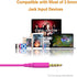 TM Super Mini Total Soft Silicon Earbuds Headphones with Mic for Cellphones, Pink