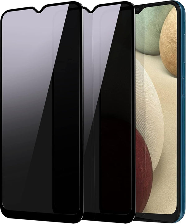 YWXTW Privacy Screen Protector for Samsung Galaxy A12/A13/A32 5G, Anti Spy Tempered Glass Protector, 2-Pack (Black)