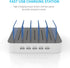 MSTJRY Charging Station for Multiple Devices - 5 Port Multi USB-A Charger Station with Power Switch for iPhone, iPad