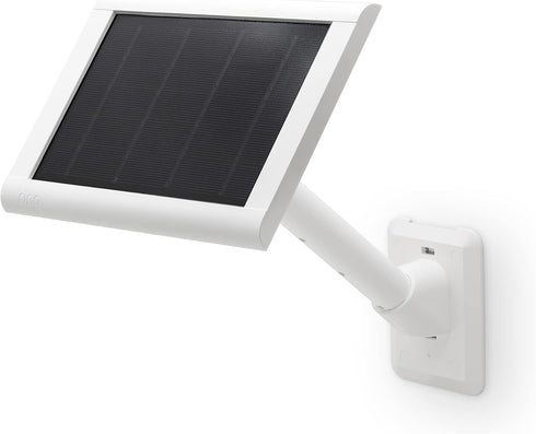 Holicfun Universal Solar Panel Wall Mount for Ring, Eufy, Arlo, Wyze, Reolink Solar Panels and More, Extended Mounting Arm, Multi-Angle Adjustable (White)