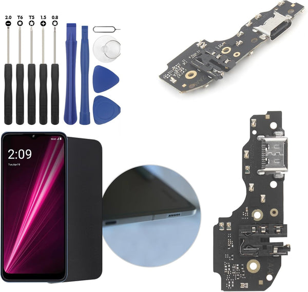 Dock Connector for T-Mobile Revvl 6/6 Pro, USB Charging Port Flex Cable Replacement with Tools