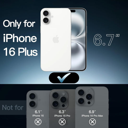 JETech 16 6.7-Inch, Case ONLY for iPhone Plus Non-Yellowing Shockproof Phone Bumper Cover, Anti-Scratch Clear Back