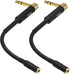 CESS-238 Right Angle 1/4 Inch TRS to 3.5mm Adapter, 6.35mm Male to 3.5mm Female Stereo Audio Adapter
