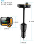 Bluetooth FM Transmitter Car Adapter, Wireless Handsfree Call, MP3 Music Play, 1.8" Color Screen, 3 USB Charger