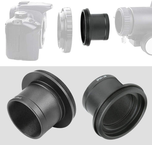 1.25 Inch T Adapter Telescope Camera Adapter, 1.25" T Mount Eyepiece Lens Ring with M42 x 0.75 Thread