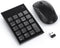 Yeemie Pro Wireless Number Pad and Mouse Combo, 19 Key USB Keypad and 3