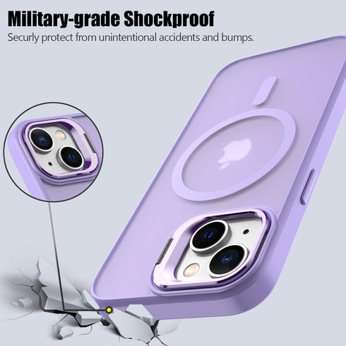 Nvollnoe 15 15(Purple) for iPhone Case Compatible with MagSafe Military Grade Shockproof Heavy Duty Protective