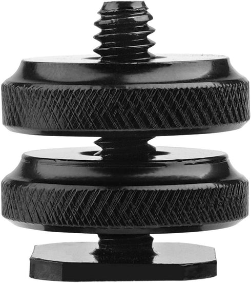 1/4"-20 (Pack 2) Camera Hot Shoe Mount to Tripod Screw Adapter Flash Shoe Mount for DSLR Camera Rig