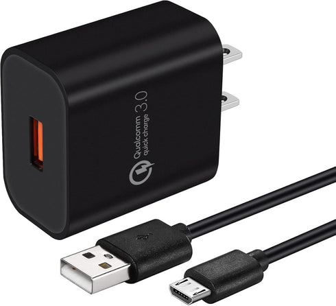 Fast Charger for Samsung Galaxy J7, J7 Prime, J7 Sky Pro, J7 V, J6 Plus, J5 Pro, J4 Plus, 5FT USB Micro Cable