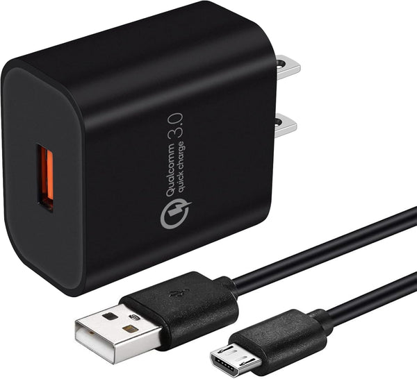 Fast Charger for Samsung Galaxy J7, J7 Prime, J7 Sky Pro, J7 V, J6 Plus, J5 Pro, J4 Plus, 5FT USB Micro Cable