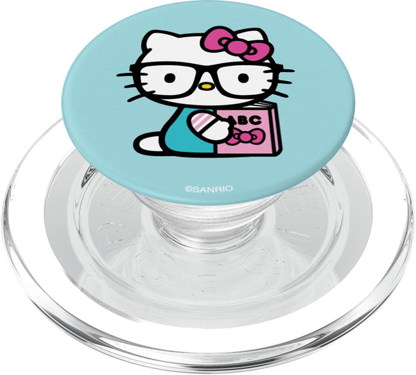 Hello Kitty Nerd Glasses Reading Book, PopSockets PopGrip for MagSafe