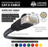 InstallerParts 8 FT Black Cat6 Ethernet Cable - 1 Pack, 10Gbps, Compatible with Laptops, PCs, Routers
