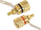 uxcell 2 Pack 4mm Banana Jack Binding Post - Gold Plated Female Socket Plug Terminal Connector for Loudspeaker