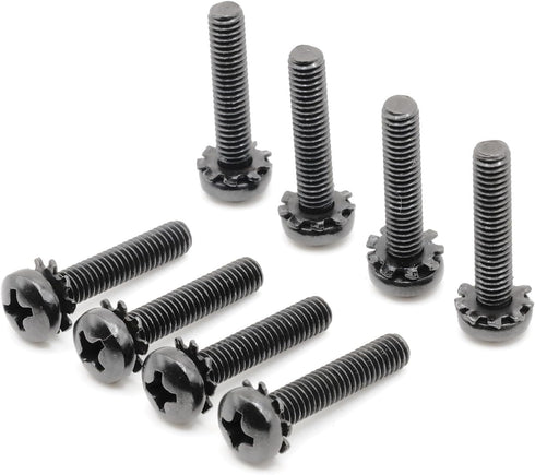 Replacement Screws - 1 Set of Metric Screws (Model RS-198358) Pan Head - Philips Drive - Black Plated (Pack of 8)