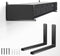 Soundbar Speaker Bracket Wall Mount, Aluminum Non-Slip Silicone Pad Black Universal Holder for Speakers Subwoofers