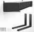 Soundbar Speaker Bracket Wall Mount, Aluminum Non-Slip Silicone Pad Black Universal Holder for Speakers Subwoofers