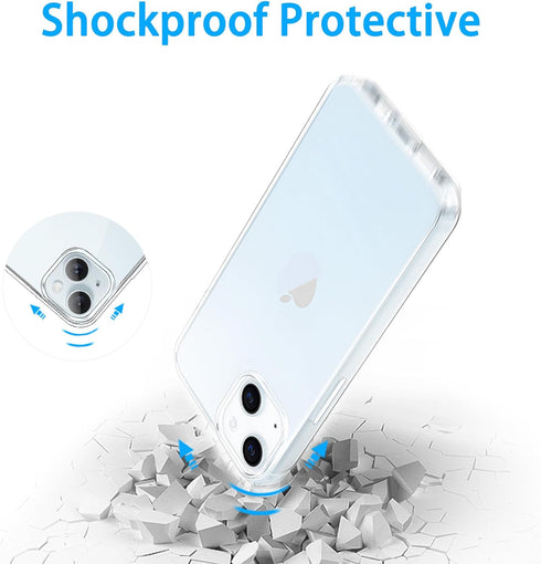 JJGoo Clear Case for iPhone 15 Plus, Soft TPU Shockproof Transparent Bumper Cover, Slim Thin