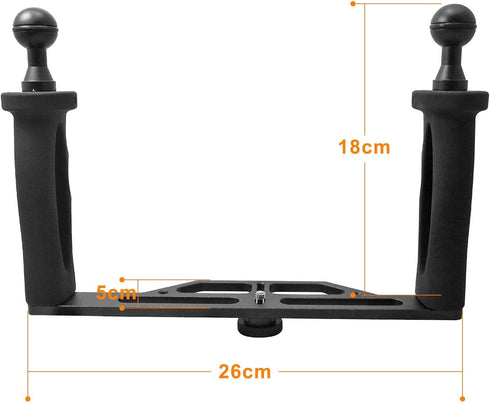 Shoot Aluminium Alloy Handheld Stabilizer Tray Handle Grip for Hero Cameras and LED Video Lights