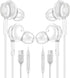 USB C Headphones for iPhone 15 Pro, Type C Wired Earbuds, Noise Canceling in-Ear Headset with Mic, 2 Pack