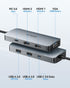 imokin 7 1 2 100W 3 USB C Docking Station Dual Monitor, in USBC to Dual HDMI Adapter, USB C Hub with HDMI, VGA, PD