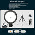 Yolulaya 6in Dimmable 3200K-6500K Computer Video Conference Lighting for Zoom: Ring Light with Monitor Clip & Desk