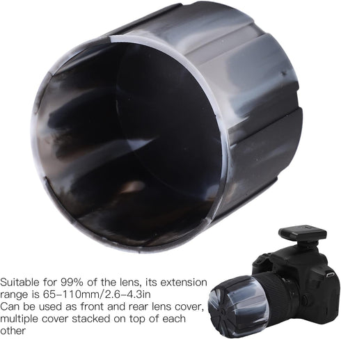 VBESTLIFE Waterproof Silicone Camera Lens Cover, Universal SLR Lens Holder Protector