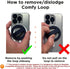 Magnetic Silicone Comfy Loop Grip Phone Holder, Strong Grip Compatible with MagSafe for iPhone 15/14/13/12