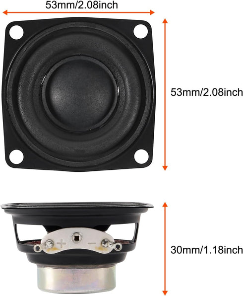 4pcs 2inch 4Ohm 10W Full Range Audio Speaker Stereo Woofer Loudspeaker for Arduino (4pcs)