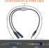 KOOPAO 3.5mm Dual Headphone Jack Adapter - 3.5mm Male to 2 Female Headphone Splitter AUX Audio Cable for Phone, PC