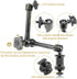 KAGYOKU 11" Articulating Magic Friction Arm with Large Super Crab Clamp Mount Clip Pliers for DSLR Camera Monitor LED