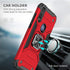 HNHYGETE for Moto E Phone Case, Shockproof Tough Rugged Hard Rubber Bumper with HD Screen Protector, Red