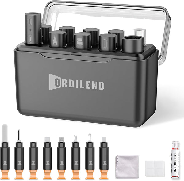 iPhone Cleaning Kit for Charging Port, Multi-Tool Cleaner for iPhone, iPad, Connectors, with Storage Case