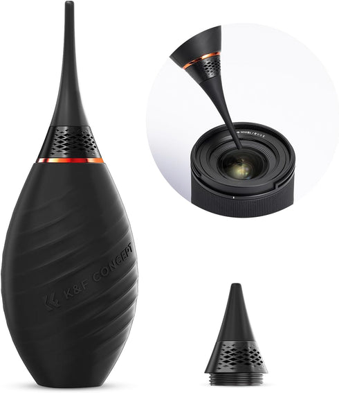 K&F Concept Air Blower with Long Nozzle/Short Nozzle Switch Design, Single Air Intake for Digital SLR Lens Sensor