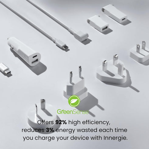 Innergie 30D 30W USB-C Car Charger, 2 Ports | Fast Charging (USB PD & QC3.0) Superior Safety Surround with