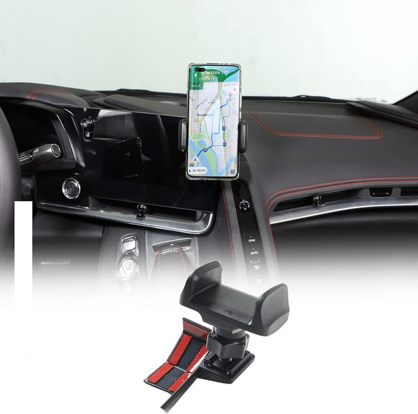 Car Phone Mount for Chevrolet Corvette C8 2020-2024, Center Console Navigation Screen Holder, Handsfree Stand - Style A