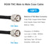 10FT, 50 RG58 MOOKEERF TNC Male to TNC Male Coax Cable Ohm Coaxial Cable with TNC Connectors for GPS Navigation