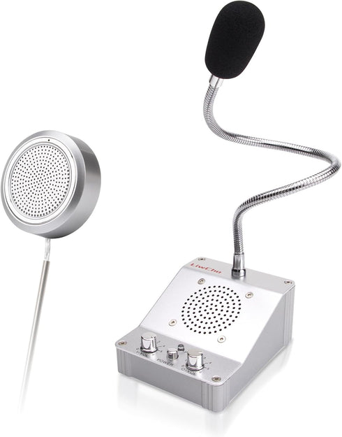Window Intercom System, 2 Way Voice Transmission, High Power Intercom for Bank, Hospital, Station, Store